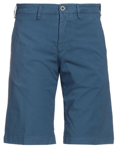 B Settecento Man Shorts & Bermuda Shorts Blue Size 33 Cotton, Elastane