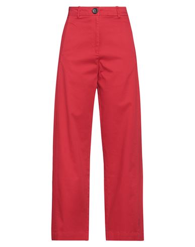 Charlie Joe Woman Pants Red Size L Cotton