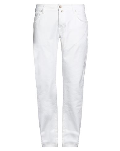 Jacob Cohёn Man Denim Pants White Size 37 Cotton, Elastane In White