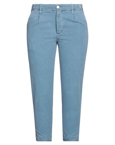 Pt Torino Woman Pants Pastel Blue Size 6 Cotton, Lyocell, Elastane