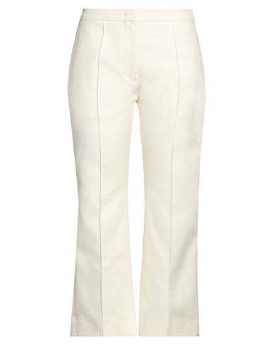 Jil Sander Woman Pants Ivory Size 8 Cotton In White