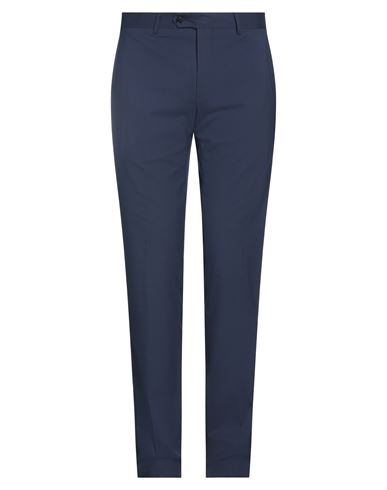 Manuel Ritz Man Pants Navy Blue Size 38 Polyester, Viscose, Elastane