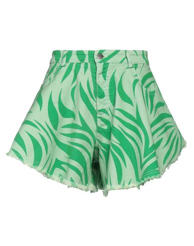 Shop Dependance Dépendance Woman Denim Shorts Green Size 4 Cotton, Elastane