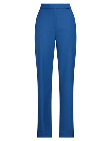 Hebe Studio Woman Pants Bright Blue Size 6 Polyester, Wool, Elastane