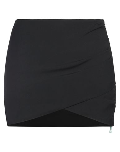 Off-white Woman Mini Skirt Black Size 6 Polyester, Virgin Wool, Elastane