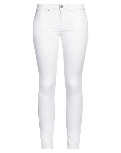 Bb Jeans London Woman Pants White Size 30 Cotton, Elastane
