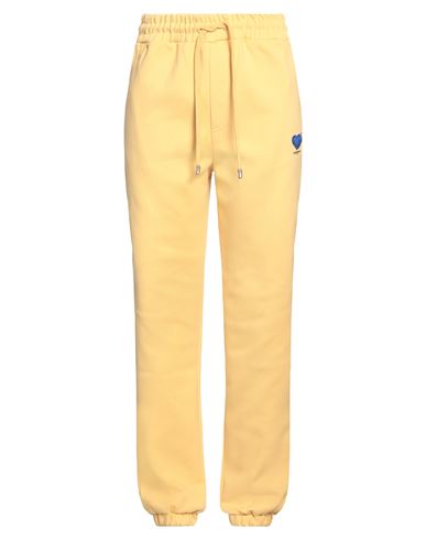 Ader Error Woman Pants Yellow Size 1 Cotton, Polyester