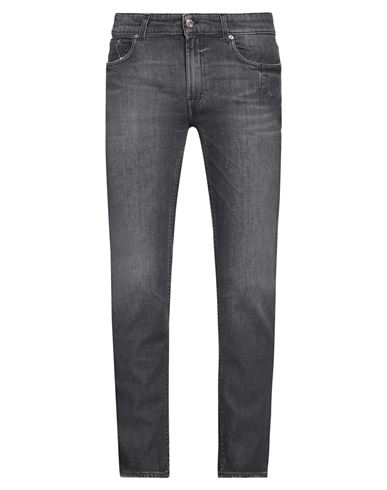 Department 5 Man Jeans Charcoal Size 33 Organic Cotton, Recycled Elastane In Grey