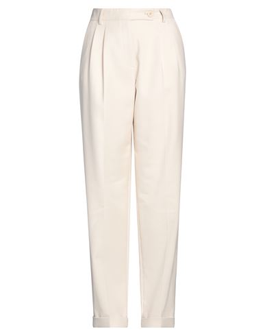 SEE BY CHLOÉ SEE BY CHLOÉ WOMAN PANTS IVORY SIZE 8 COTTON, POLYESTER, VISCOSE, ELASTANE
