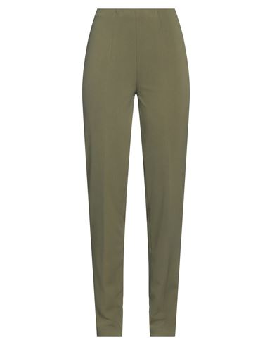 Boutique De La Femme Woman Pants Military Green Size 6 Polyester, Elastane