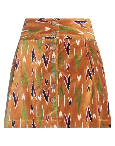 Lisa Corti Woman Mini Skirt Camel Size M Cotton In Beige