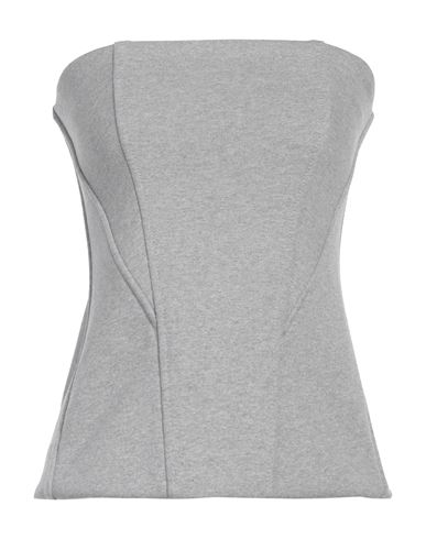 Shop Vetements Woman Top Grey Size Xs Cotton