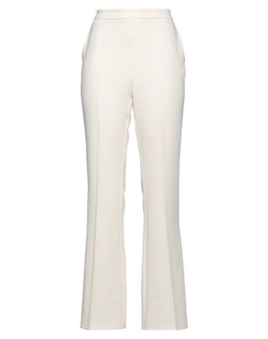 Sandro Ferrone Woman Pants Ivory Size 10 Polyester, Viscose, Elastane In White
