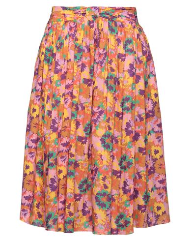 Shop Zimmermann Woman Midi Skirt Ocher Size 2 Cotton In Yellow