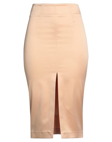 Aniye By Woman Midi Skirt Apricot Size 10 Polyester, Elastane In Orange
