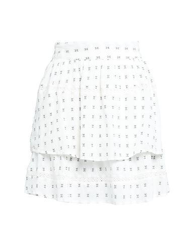 Vila Woman Mini Skirt Ivory Size 6 Cotton, Polyester In White