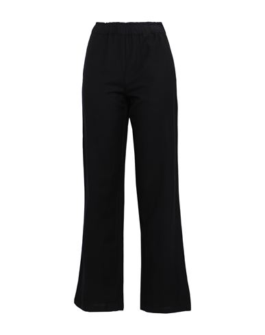 Vila Woman Pants Black Size 6 Viscose, Cotton, Linen