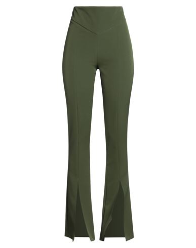 Actualee Woman Pants Military Green Size 8 Polyester, Elastane