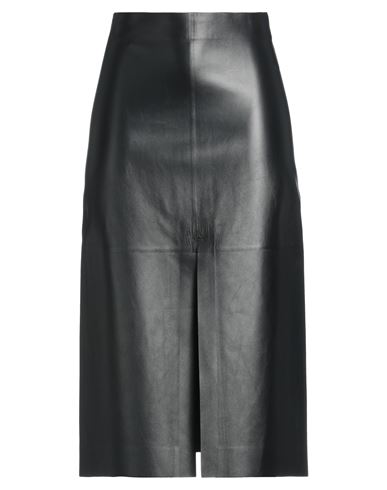 Shop Chloé Woman Midi Skirt Black Size 4 Lambskin