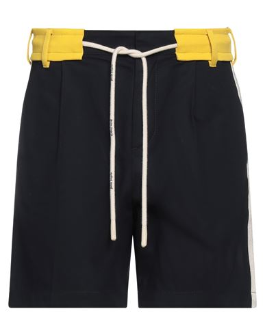Palm Angels Drawstring Casual Shorts In Blue