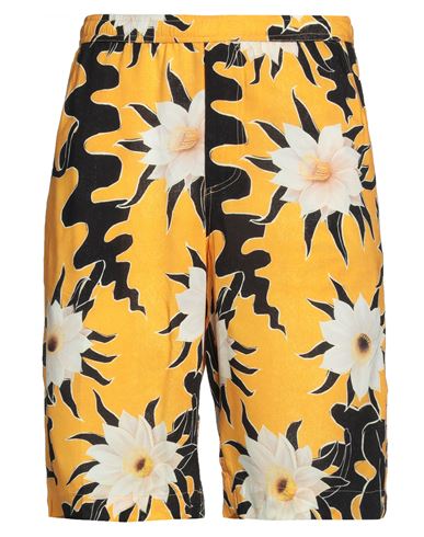 Endless Joy Man Shorts & Bermuda Shorts Ocher Size M Rayon In Yellow