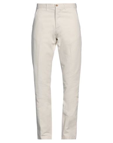 Tela Genova Man Pants Ivory Size 34 Cotton In White