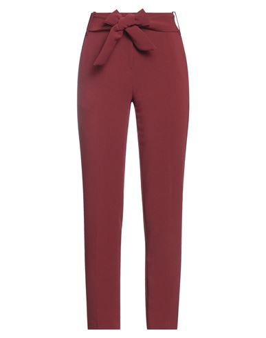 Corte Dei Gonzaga Woman Pants Garnet Size 10 Polyester, Viscose, Elastane In Red