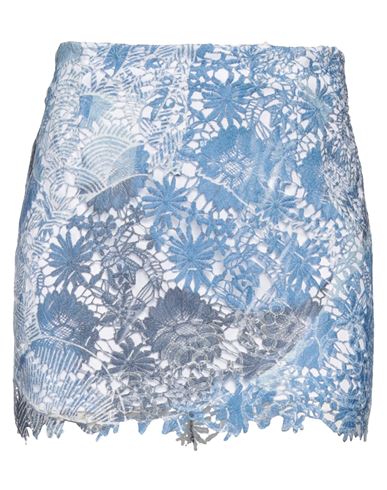 Happiness Woman Mini Skirt Light Blue Size M Polyester