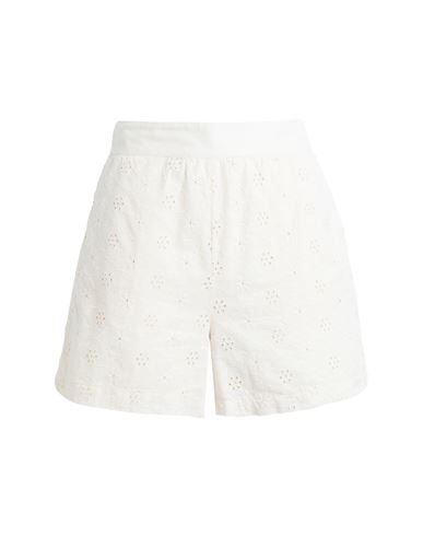 Vila Woman Shorts & Bermuda Shorts Cream Size 10 Cotton In White