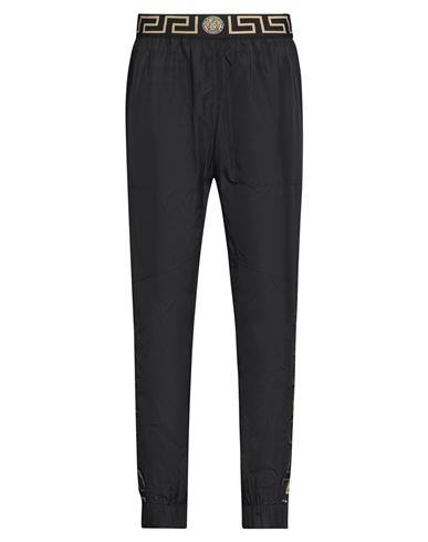 Versace Man Pants Black Size Xl Polyester, Elastane, Polyamide