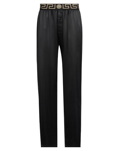 Versace Man Pants Black Size 32 Silk, Elastane, Polyester, Polyamide