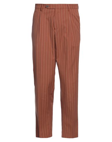 Berwich Man Pants Brown Size 34 Cotton, Elastane
