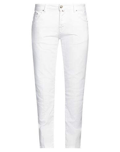 Jacob Cohёn Man Denim Pants White Size 37 Cotton, Elastane