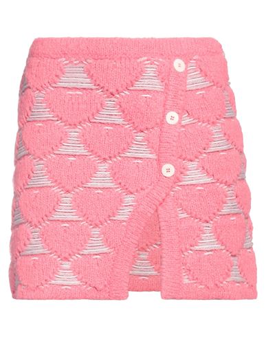 Marco Rambaldi - Heart Jacquard Knitwear Mini Skirt: Fuchsia