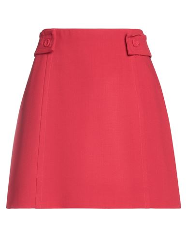 Maria Vittoria Paolillo Mvp Woman Mini Skirt Red Size 8 Viscose, Virgin Wool, Polyester