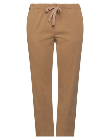 Semicouture Woman Pants Camel Size 10 Cotton, Polyester, Elastane In Beige