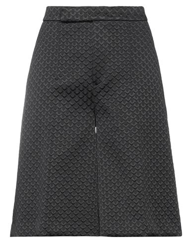 Semicouture Woman Shorts & Bermuda Shorts Black Size 6 Cotton, Polyester, Viscose