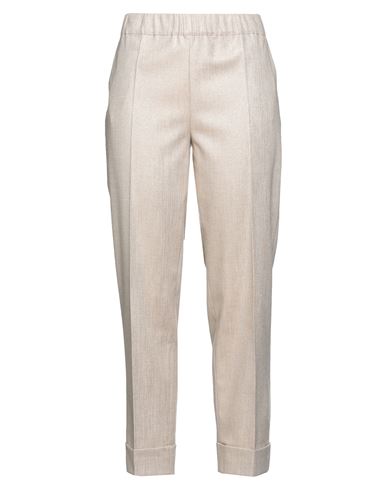 D Exterior D. Exterior Woman Pants Beige Size 12 Viscose, Wool, Polyamide, Polyester, Elastane In Beige