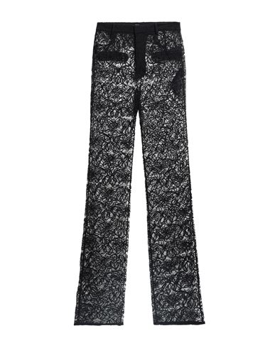 Shop Saint Laurent Woman Pants Black Size 8 Viscose, Cotton, Polyamide
