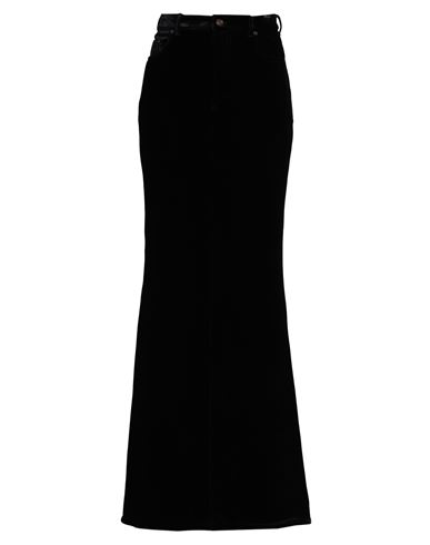 Saint Laurent Woman Maxi Skirt Black Size 27 Viscose, Silk