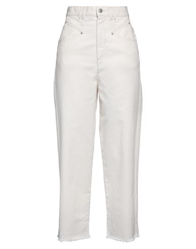 Shop Isabel Marant Woman Jeans Cream Size 6 Cotton In White