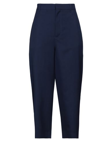 Shop Marni Woman Pants Navy Blue Size 10 Virgin Wool
