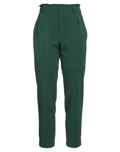 Rue Du Bac Woman Pants Dark Green Size 6 Polyester, Elastane