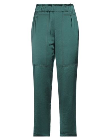 Rue Du Bac Woman Pants Dark Green Size 6 Polyester, Viscose