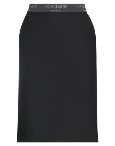 Via Masini 80 Woman Mini Skirt Black Size 4 Polyester, Virgin Wool, Elastane