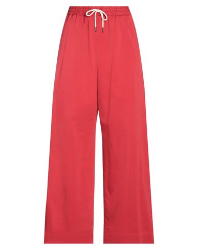 Berwich Woman Pants Red Size 4 Cotton, Silk, Elastane