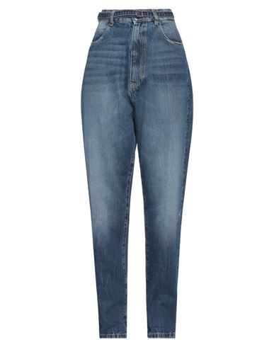Icon Denim Woman Denim Pants Blue Size 28 Organic Cotton In Blue