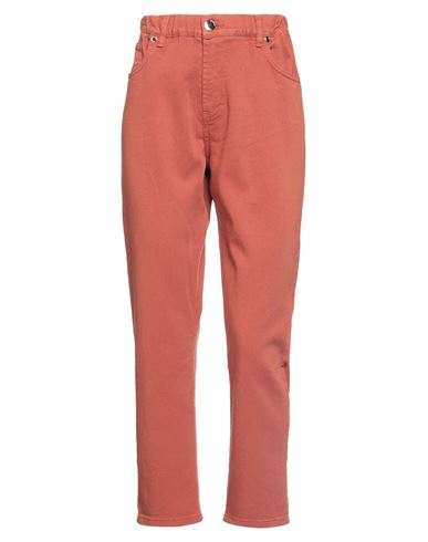 Siste's Woman Pants Rust Size 8 Cotton, Elastane In Red