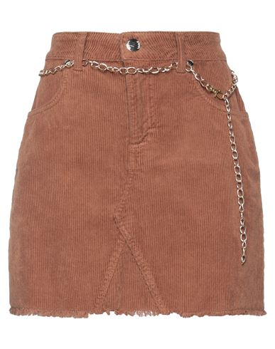 Siste's Woman Mini Skirt Camel Size 10 Cotton, Elastane In Beige