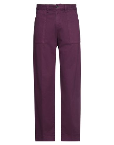 Massimo Alba Man Pants Dark Purple Size 34 Cotton, Cashmere, Elastane